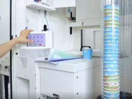 Why must the core of an ice cream vending machine be made of food-grade materials?